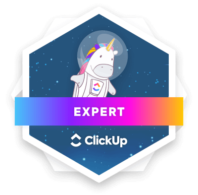 clickup expert badge